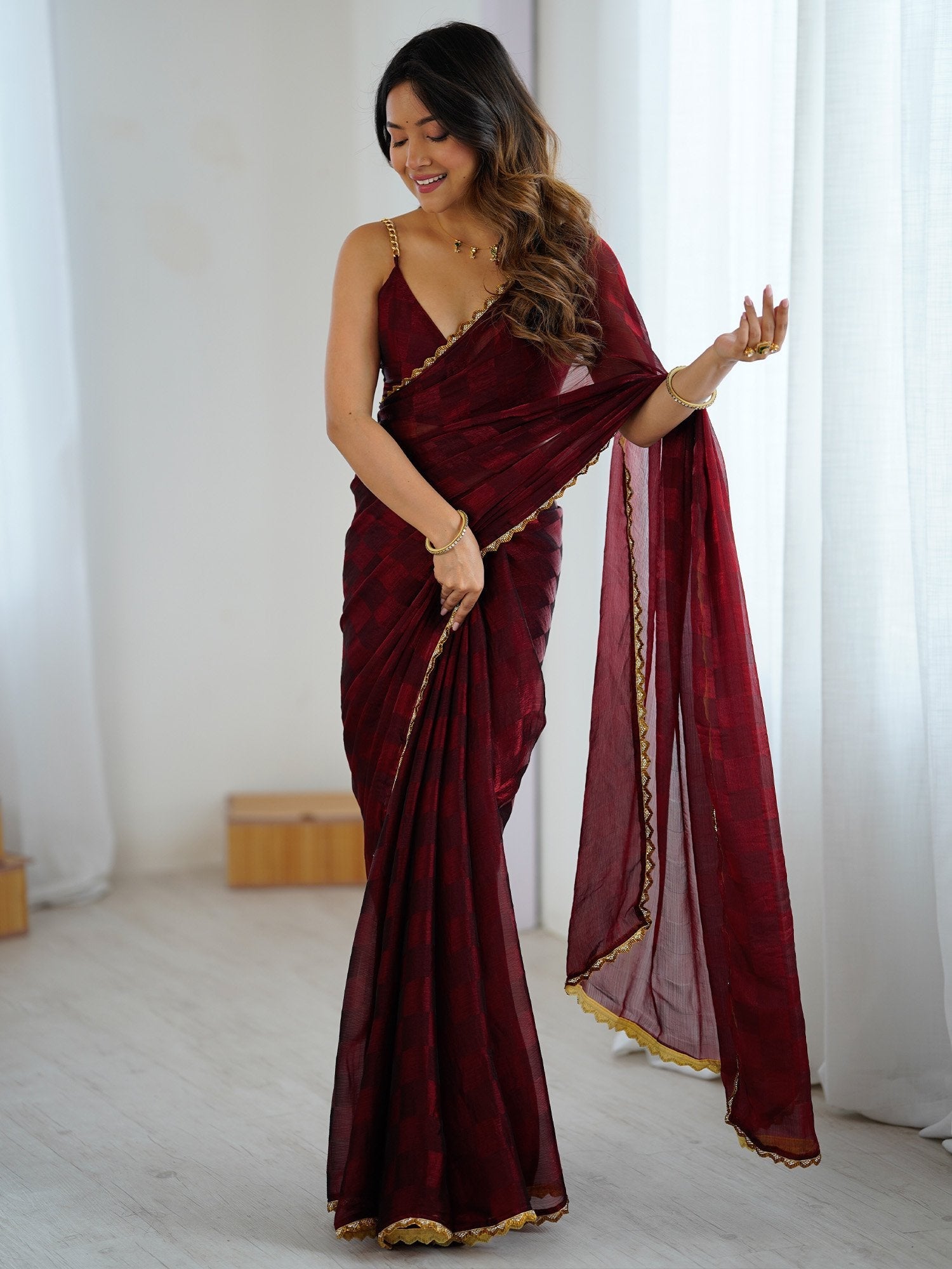 bollywood chiffon saree, bollywood saree