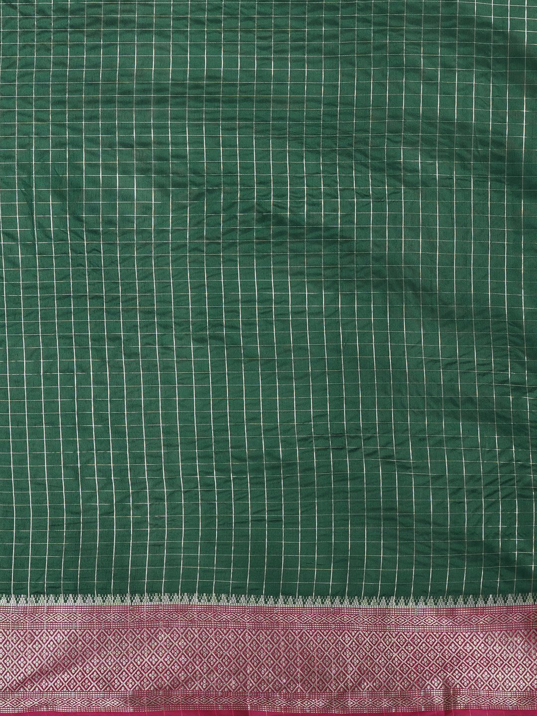 Green Taant Aura Silk Woven Saree