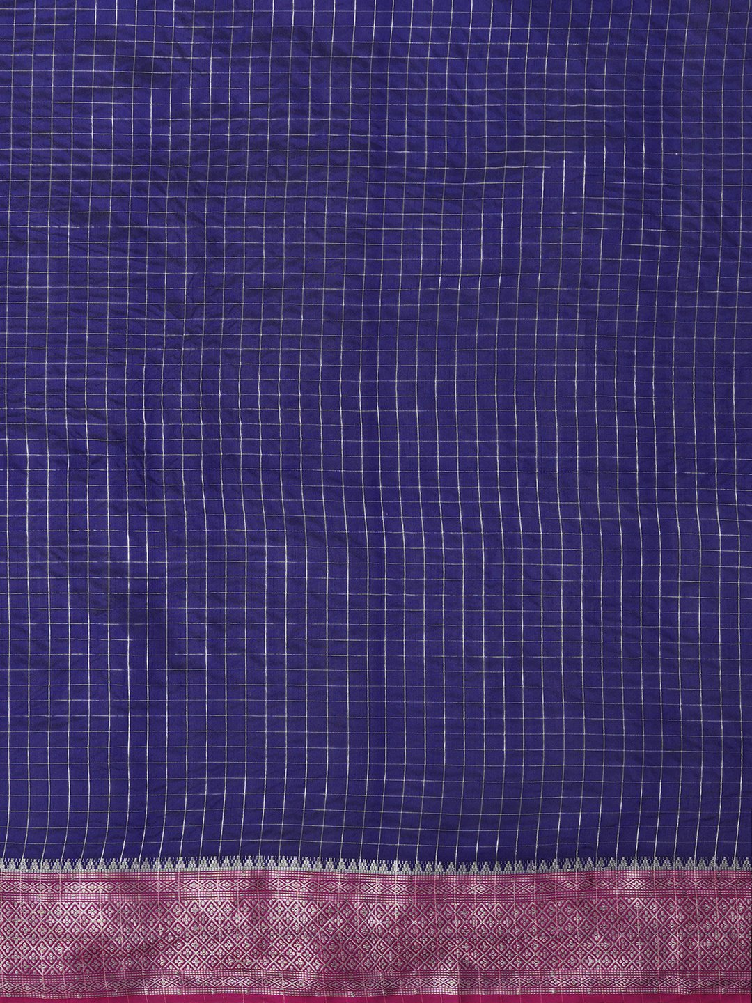 NavyBlue Taant Aura Silk Woven Saree