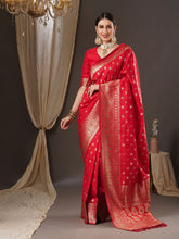 Exquisite Red Kanjeevaram Silk Saree - The Dori Store