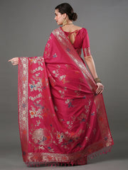 Heritage Pink Banarasi Silk Saree - The Dori Store