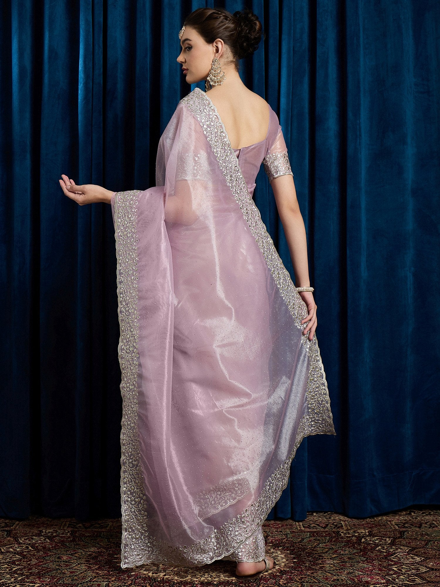 partywear designer saree for festive occasions