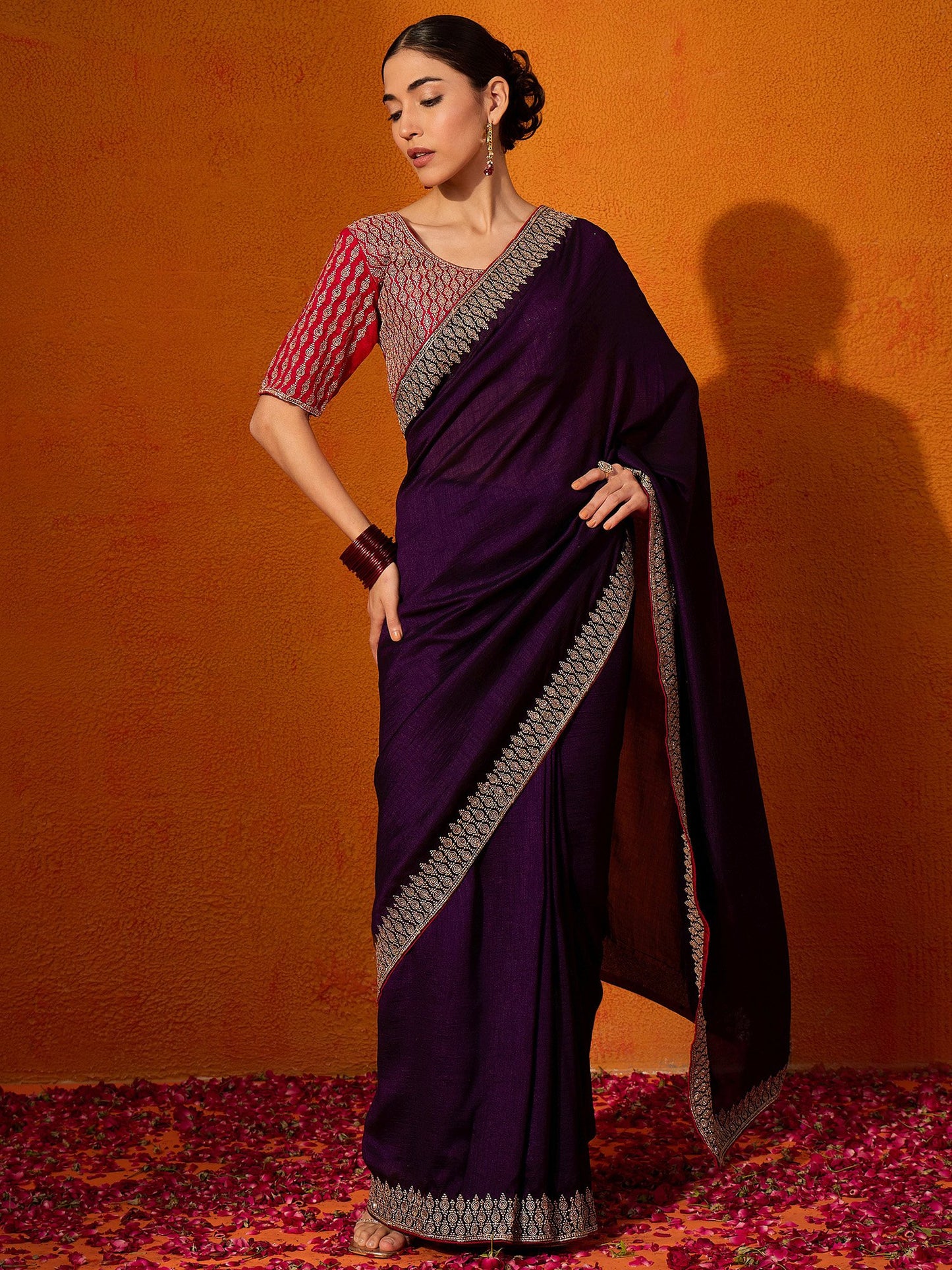 partywear designer saree for festive occasions