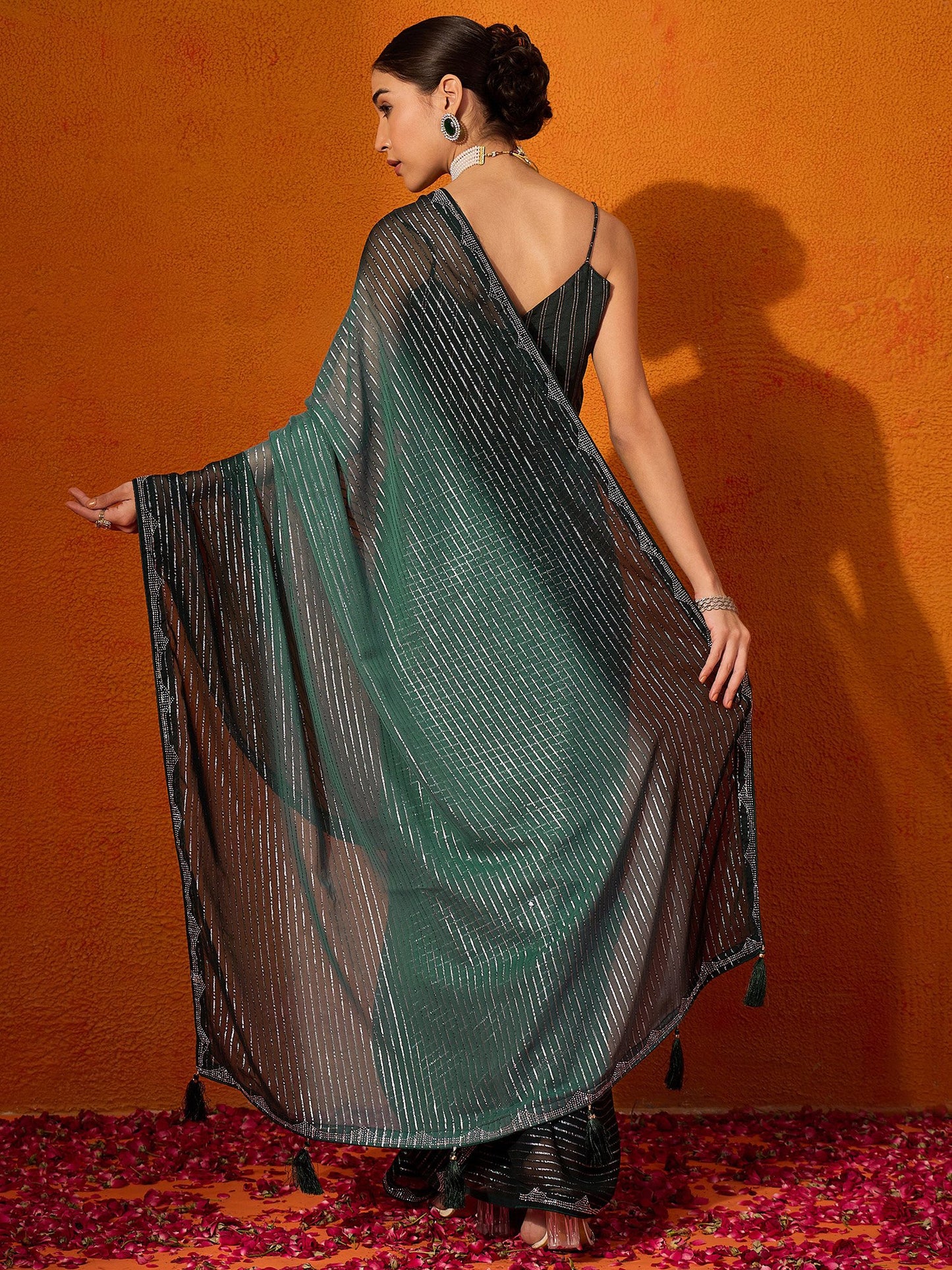 partywear designer saree for festive occasions