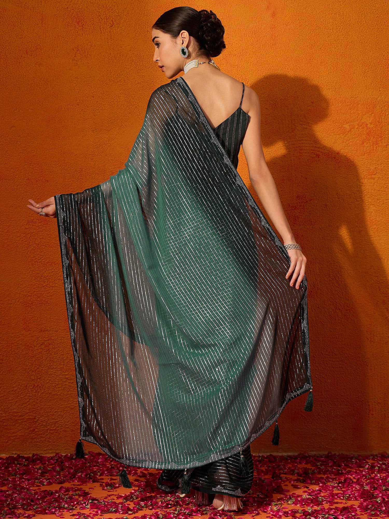 partywear designer saree for festive occasions