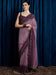Purple Mauve Party Wear Chiffon Embellished Saree