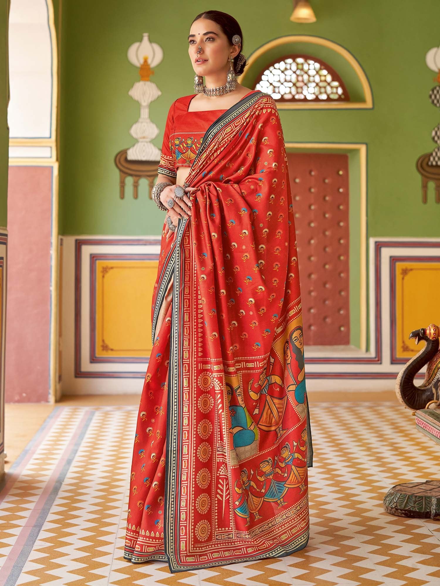partywear designer saree for festive occasions