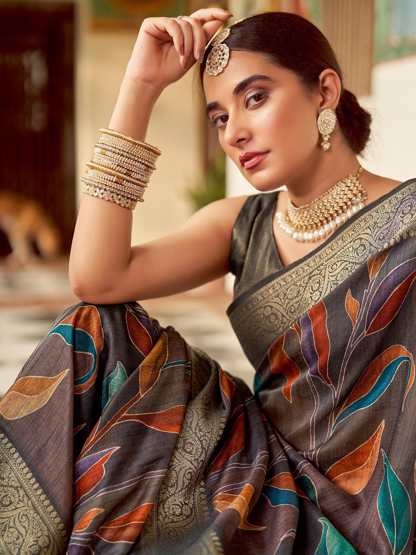 partywear designer saree for festive occasions