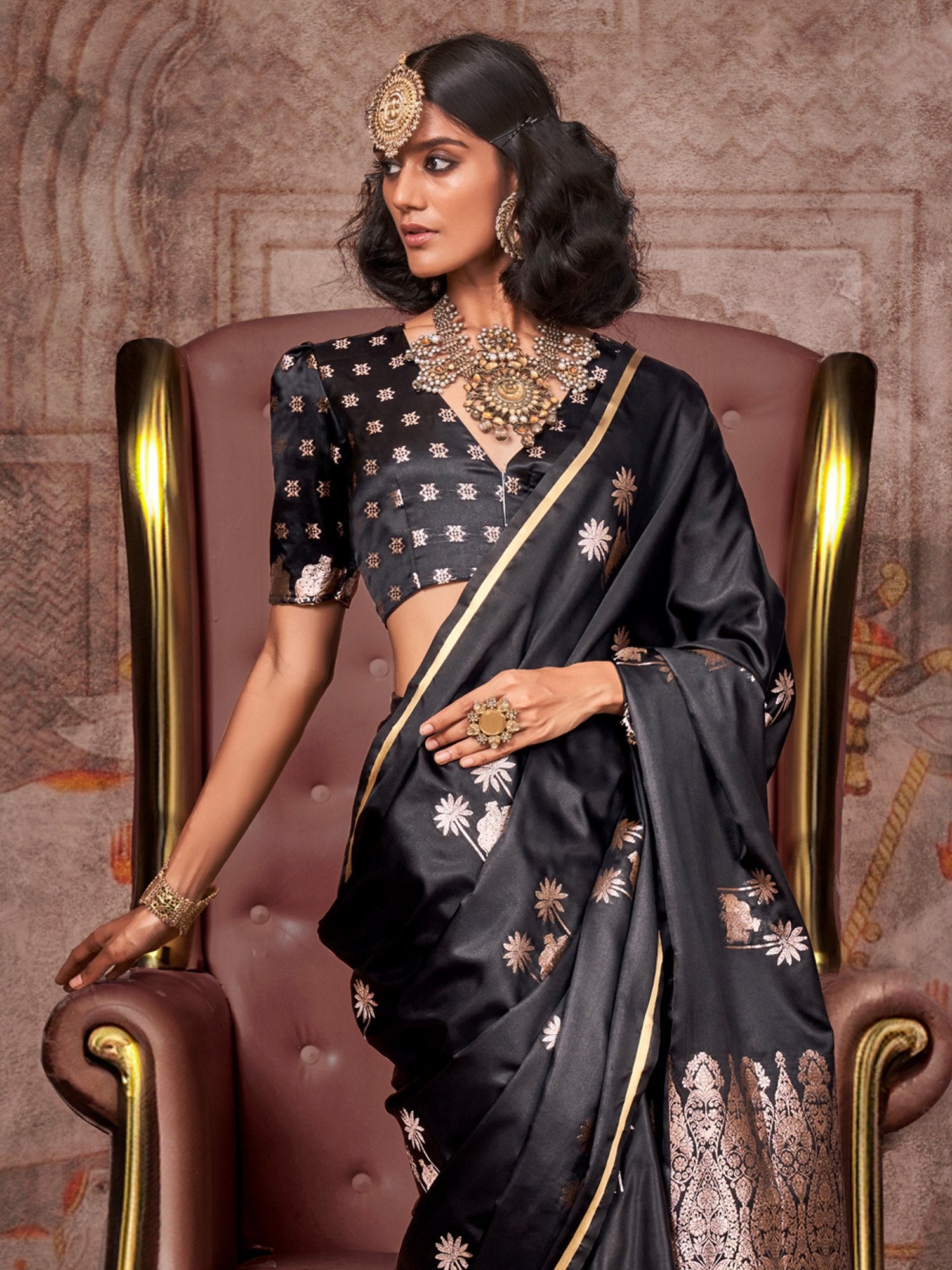 partywear designer saree for festive occasions