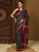 Black Black Ikat Bhagalpuri Silk Printed Saree