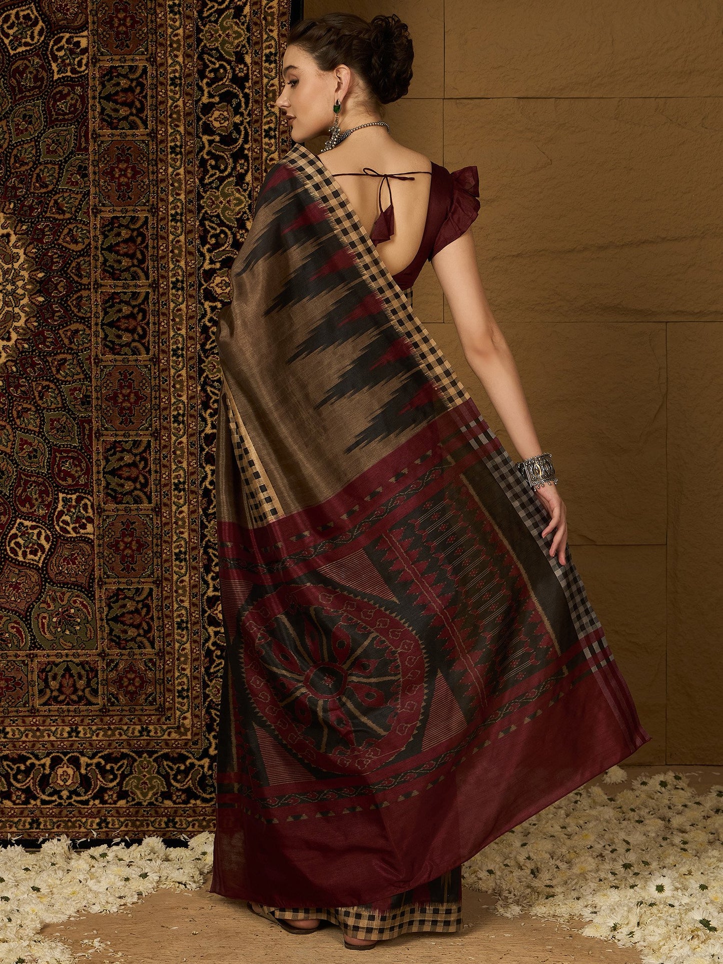 partywear designer saree for festive occasions