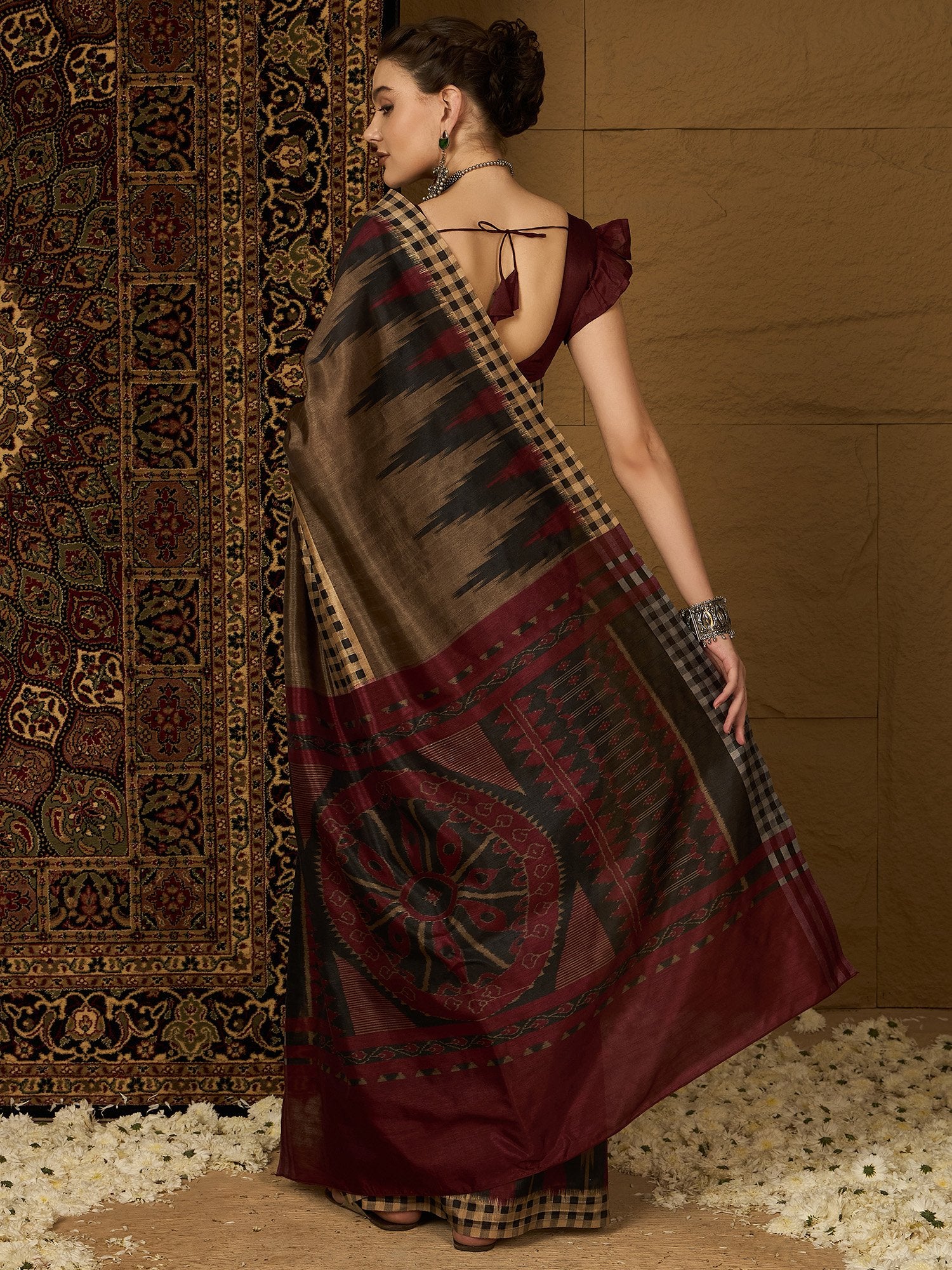 partywear designer saree for festive occasions