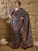 Blue Navy Dabu Silk Blend Printed Saree
