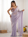 Lavender Lavendar Party Wear Satin Silk Embroidered Saree