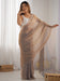 Brown Bronze Party Wear Satin Silk Embroidered Saree