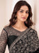 Black Black Party Wear Pure Chiffon Embellished Saree