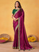 Pink Magenta Party Wear Georgette Embroidered Saree