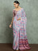Pink Mauve Party Wear Georgette Digital Print Saree