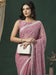 Pink Mauve Party Wear Georgette Embellished Saree