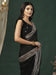 Black Black Party Wear Malai Silk Embellished Saree