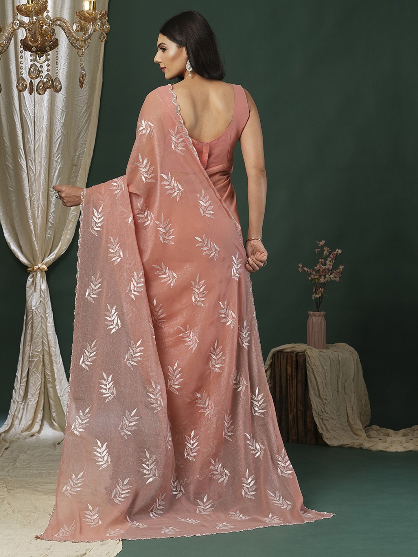partywear designer saree for festive occasions