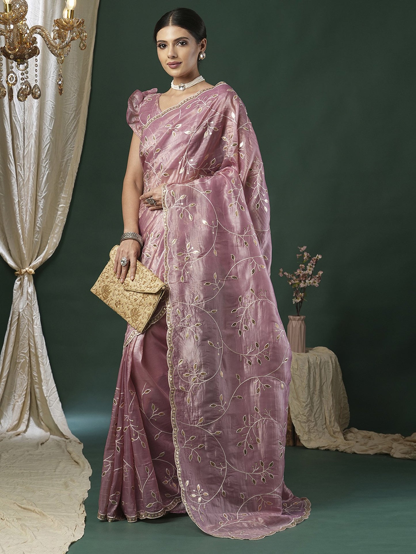 partywear designer saree for festive occasions