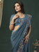 Blue Blue Party Wear Paper Silk Embroidered Saree