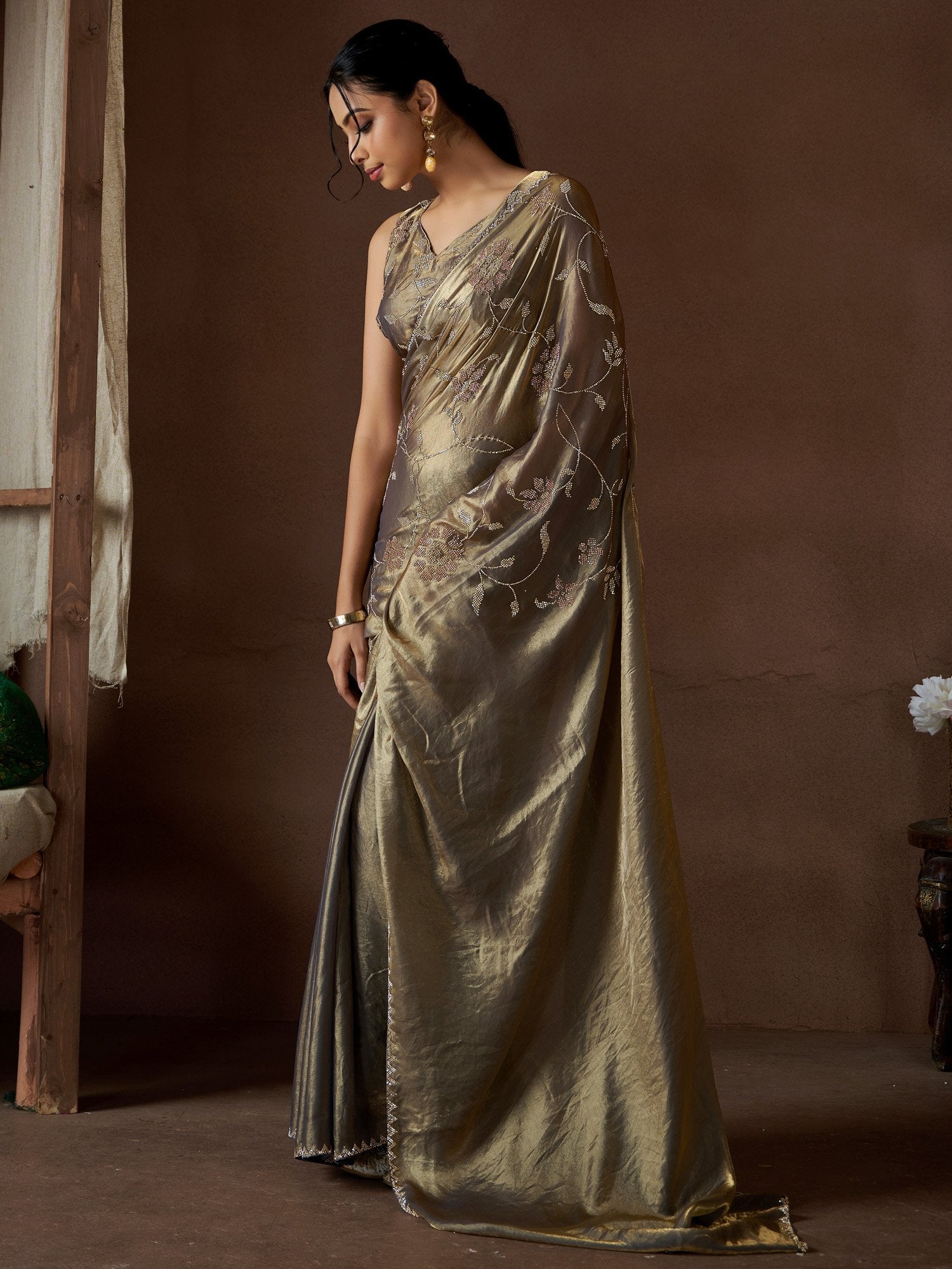 partywear designer saree for festive occasions