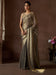Grey Gold Party Wear Pure Silk Embellished Saree