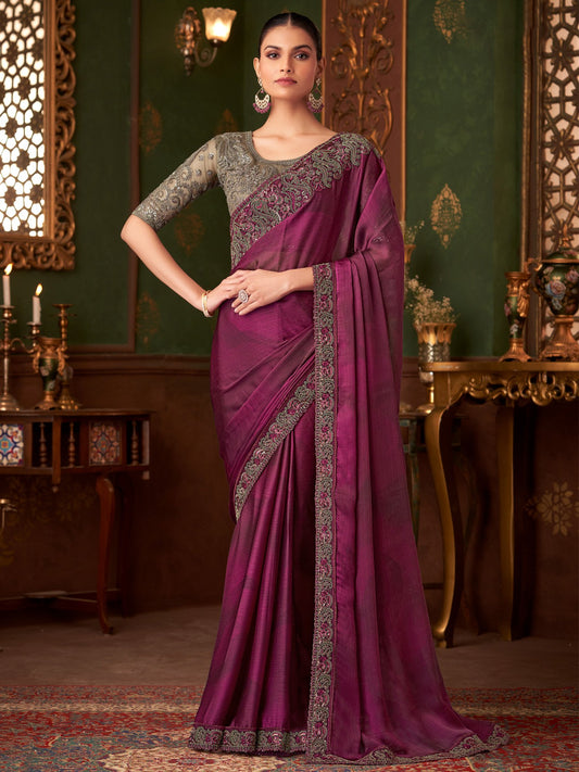partywear designer saree for festive occasions