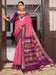 Pink Pink Banarasi Raw Silk Woven Saree