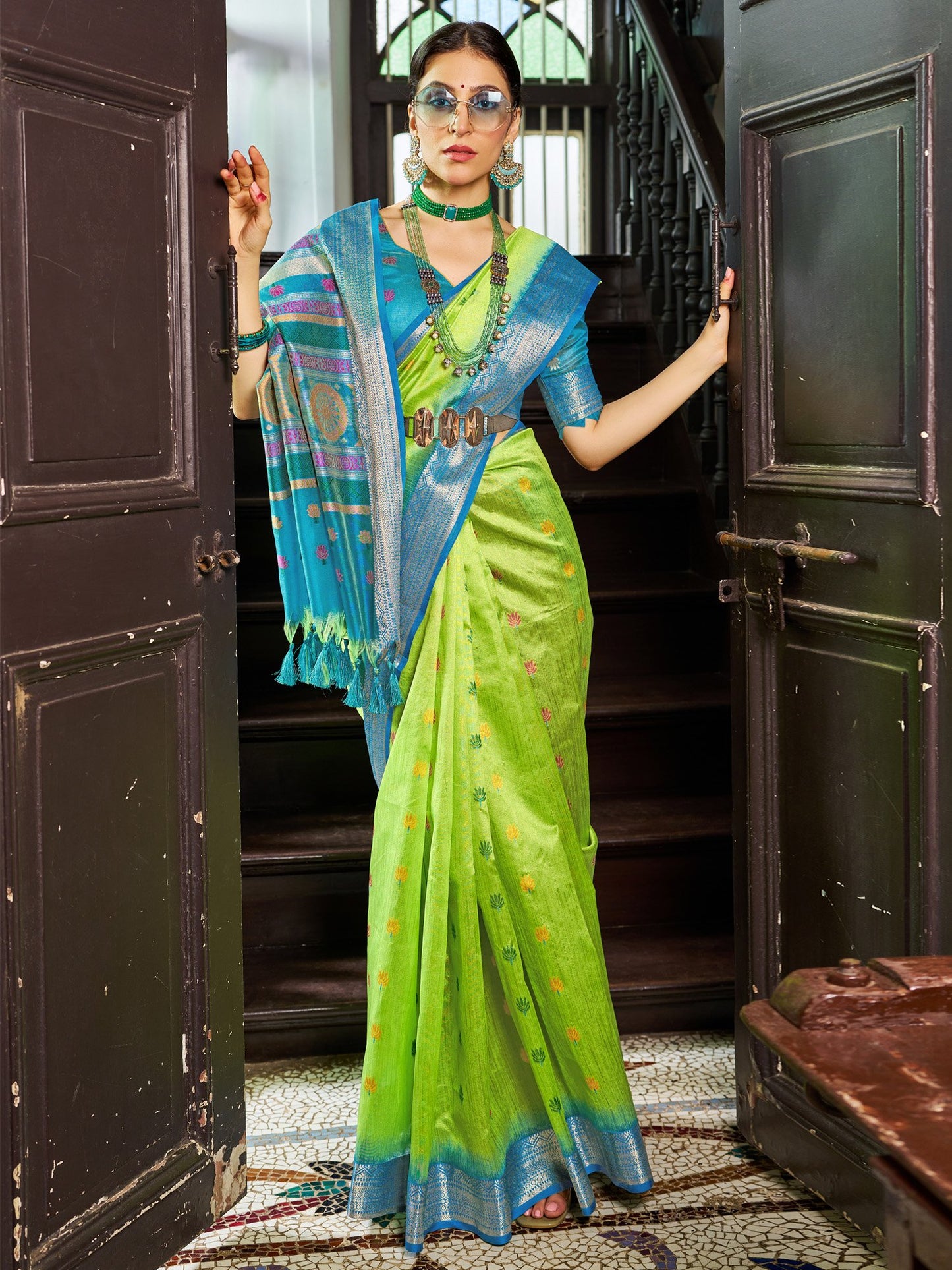 Light Banarasi Raw Silk Woven Saree