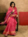 Pink Pink Sungudi Tussar Silk Woven Saree