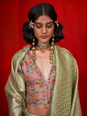 Light Party Wear Tissue Woven Saree - The Dori Store