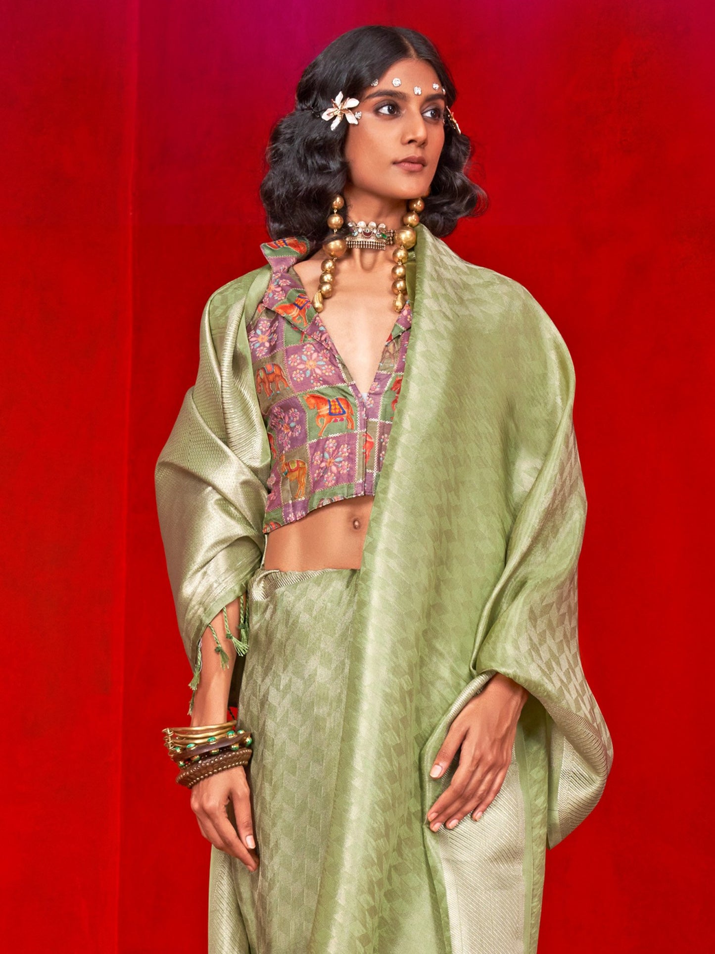 partywear designer saree for festive occasions