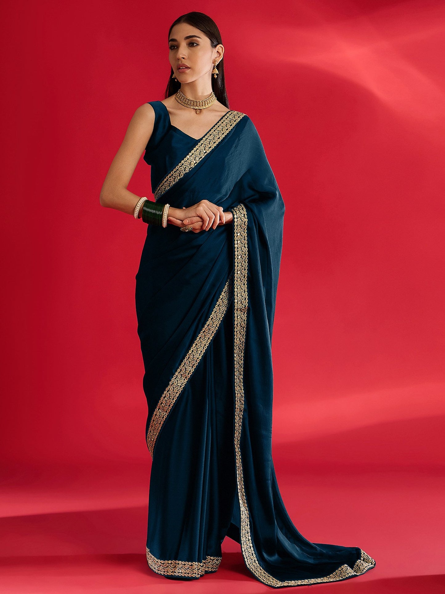 partywear designer saree for festive occasions