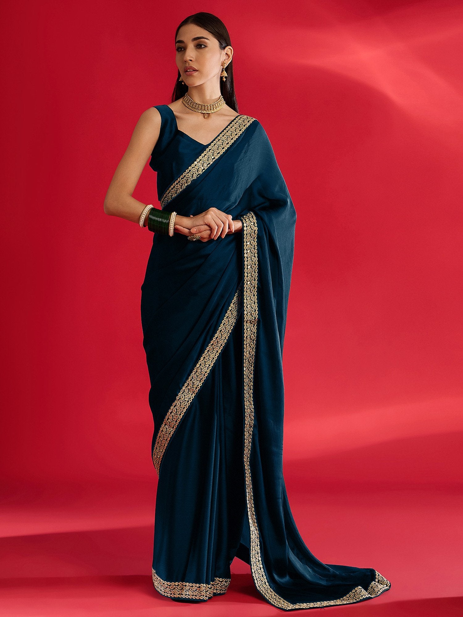 partywear designer saree for festive occasions