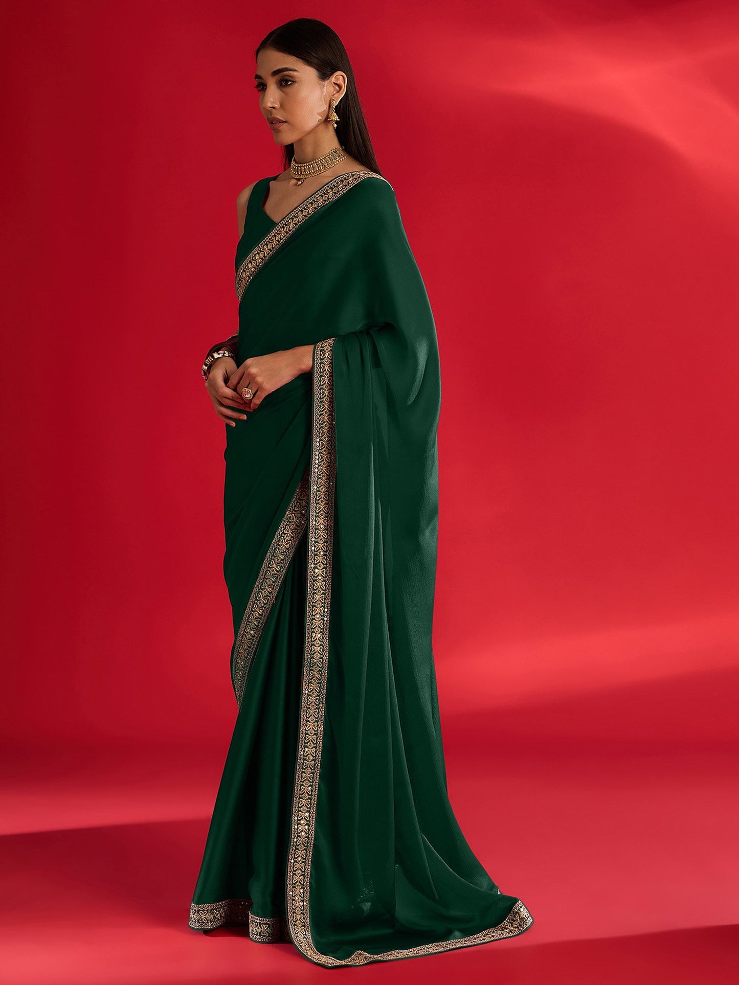 partywear designer saree for festive occasions