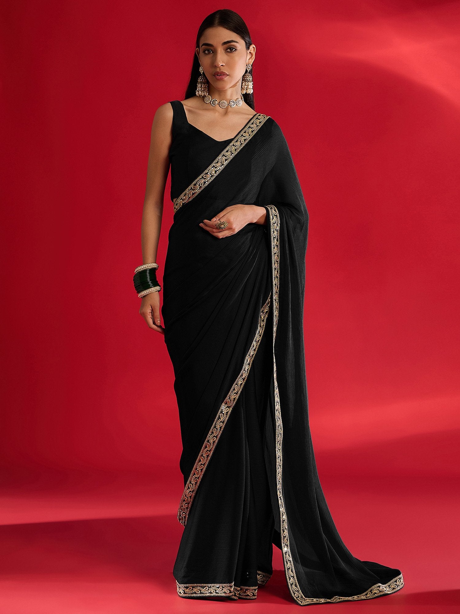 partywear designer saree for festive occasions
