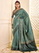 Green Sea Jamdani Tussar Silk Woven Saree