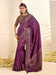Purple Purple Jamdani Tussar Silk Woven Saree