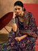 Blue Navy Phulkari Cotton Silk Woven Saree
