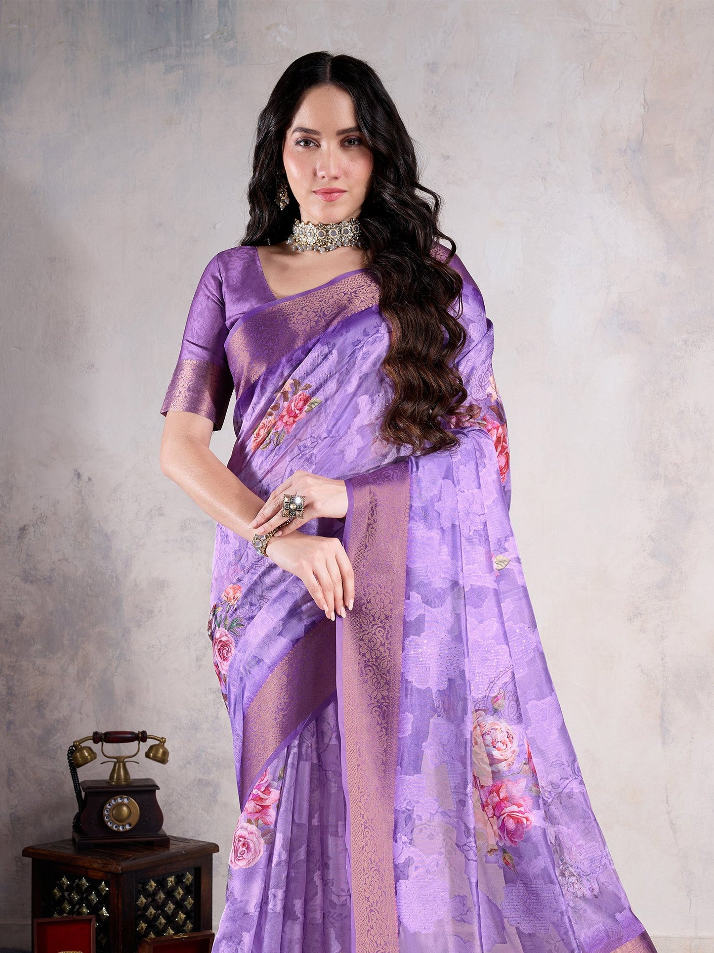 partywear designer saree for festive occasions