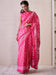 Pink Pink Bandhani Cotton Blend Printed Saree