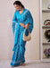 Blue  Light Bandhani Cotton Blend Printed Saree