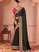 Black Black Party Wear Vichitra Silk Zari Embroidered Saree