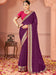 Purple Purple Party Wear Vichitra Silk Zari Embroidered Saree
