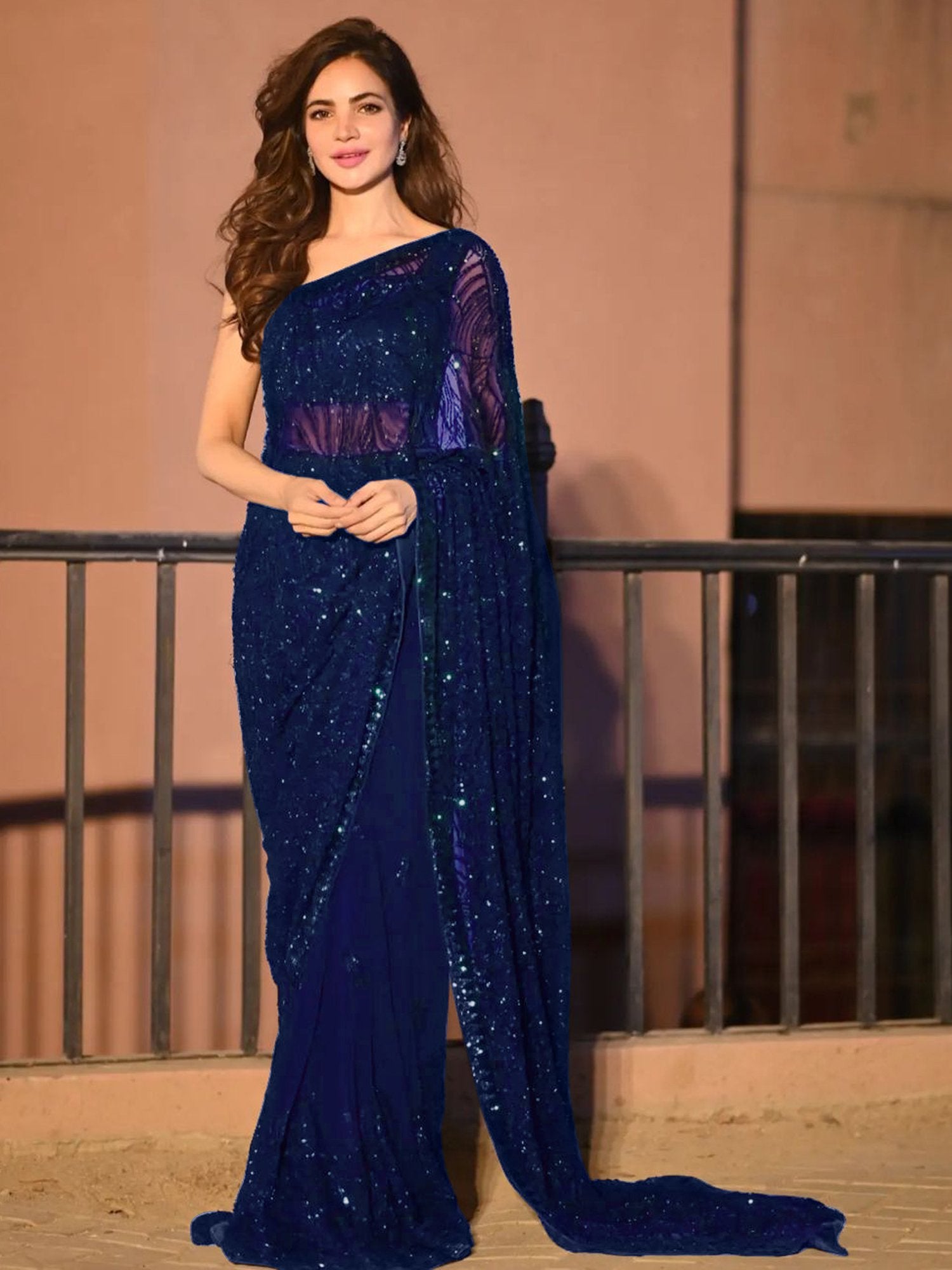 partywear designer saree for festive occasions