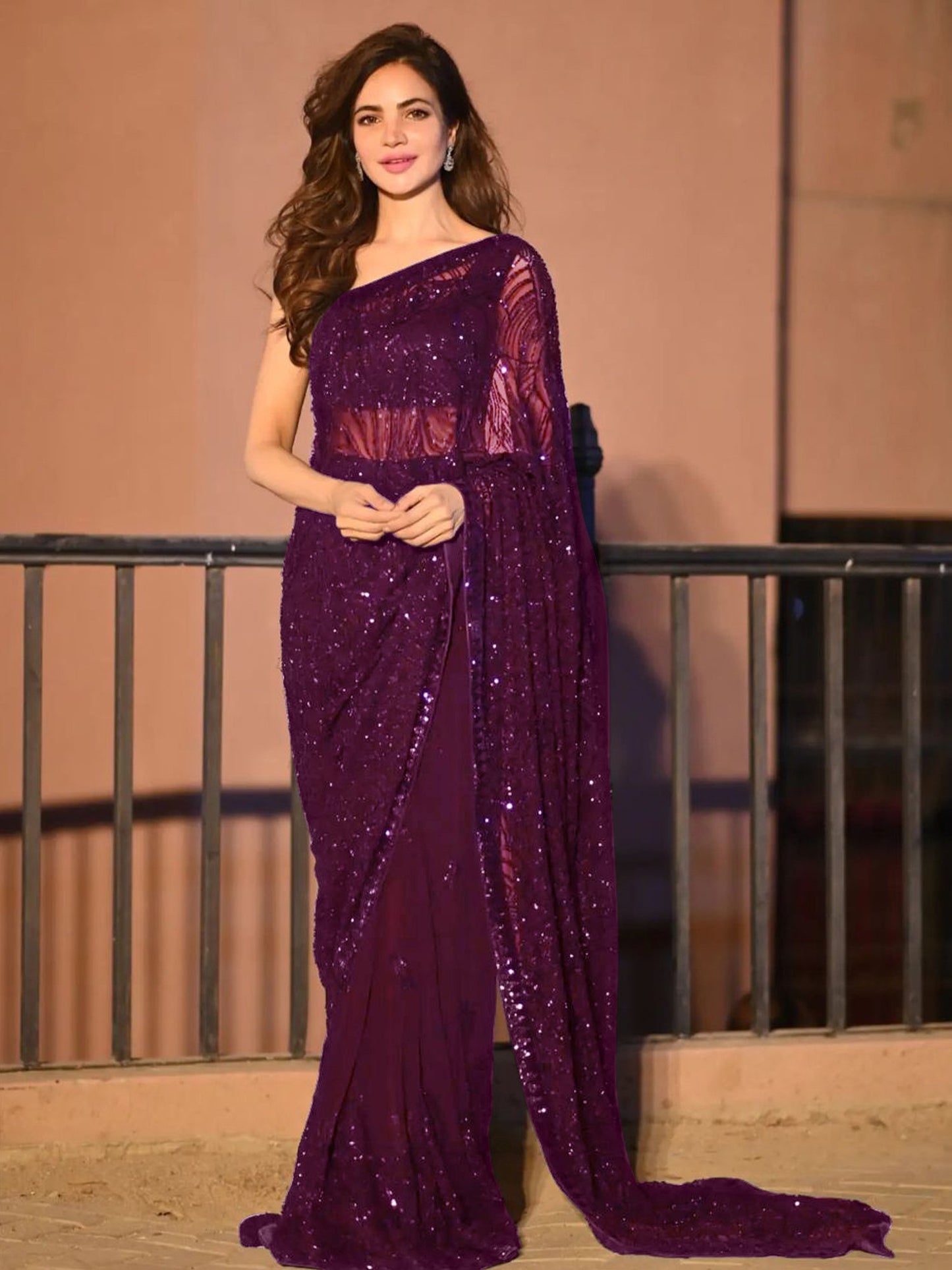 partywear designer saree for festive occasions