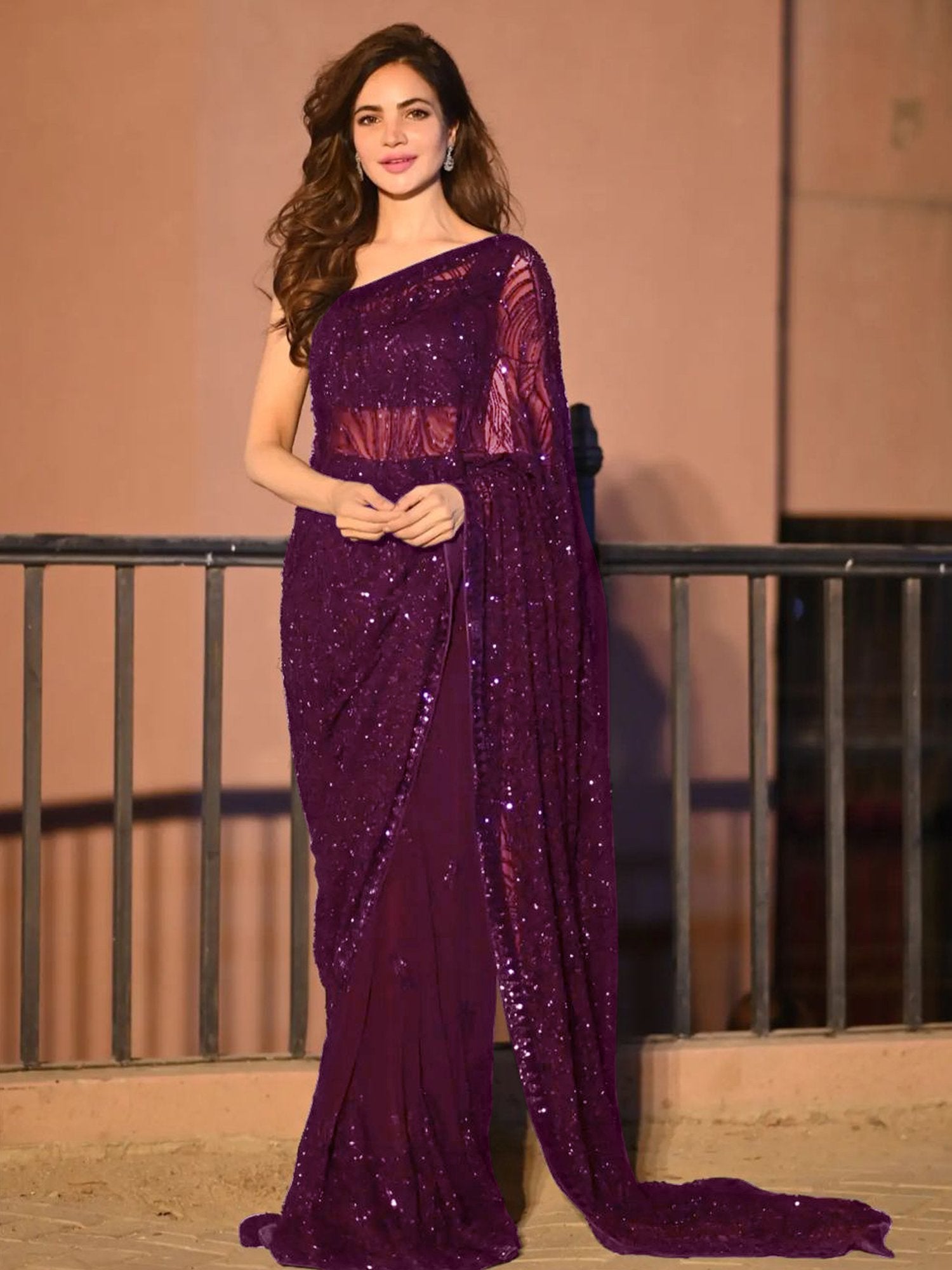 partywear designer saree for festive occasions
